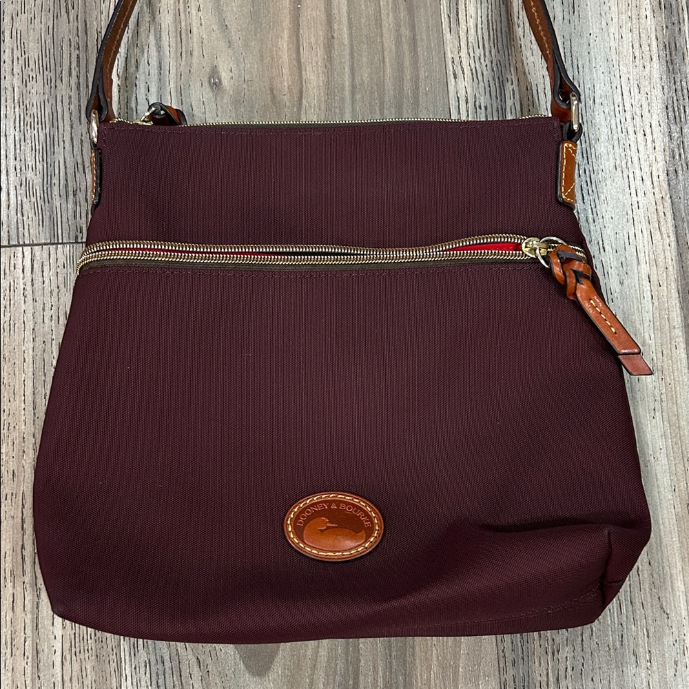 Authentic Dooney & Bourke Maroon Crossbody Bag